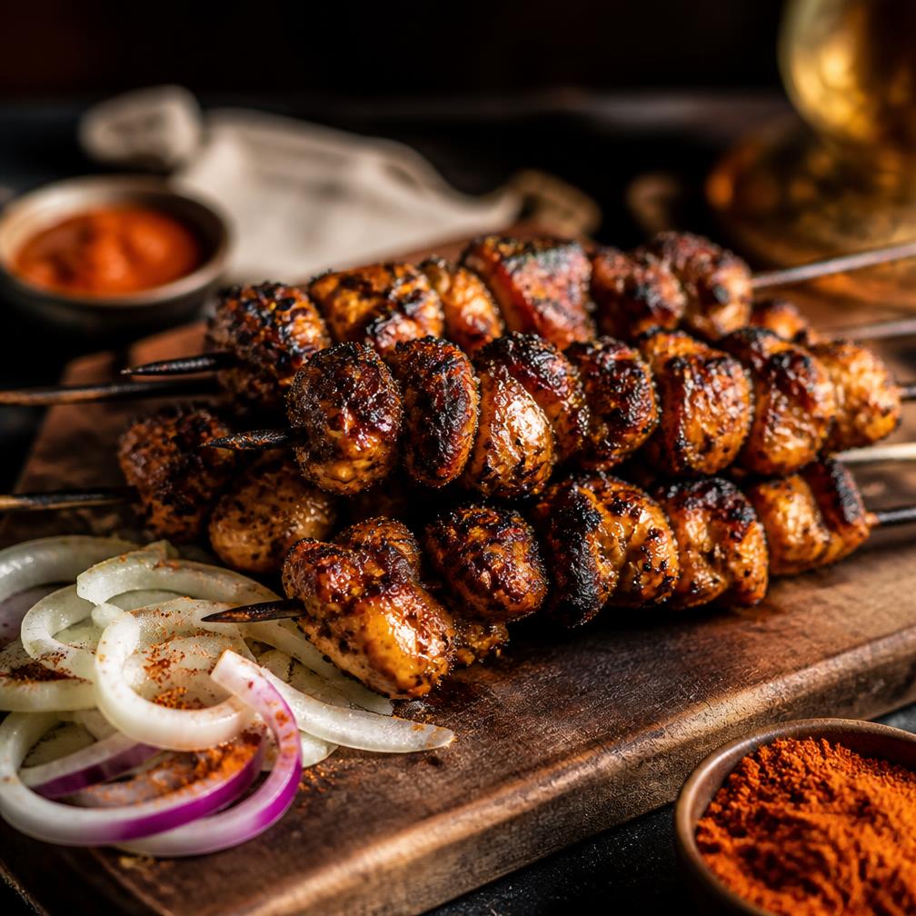 Brochetas de Poulet Dibi